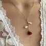 Valentine's Day Dripping Oil Rose Flower Clavicle Chain Necklace Romantic Neck Jewelry Gift For Women