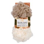 Deluxe Puffs Ivory And Tan 2 Pieces