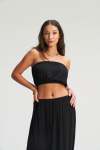 Canggu Double Slit Skirt - Black - Black