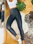 Vegan Leather Leggings - Matte Black - Xlarge
