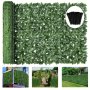 Expandable Artificial Ivy Privacy Fence Screen - Decorative Faux Hedge For Outdoor Garden Wedding Decor 1PC