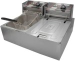 Double Electric Chip Fryer Airfryer Tray