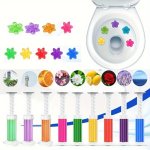 9 Scent Options: Toilet Gel Stamp Kit With Air Freshener Flowers For Hotel/restaurant/commercial Use - Rv Bathroom Accessories