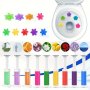9 Scent Options: Toilet Gel Stamp Kit With Air Freshener Flowers For Hotel/Restaurant/Commercial Use - RV Bathroom Accessories