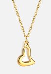 Modern Heart Pendant Necklace - Gold