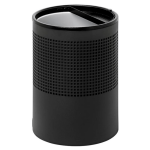 Special Steel Litter Bin – Wide – Square Punch – Half Moon Flip Top Lid And Bin Liner – 752BL