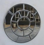 Round Silver Mirror Circle Design – 80CM