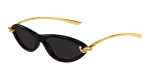 BOTTEGA Sunglasses Womens In Black Gold Grey BV1390S-001 - Black Onesize