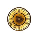LED 80CM Round Berkshire Industrial Moving Cogs Wall Clock Black & Gold