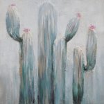 Abstract Cactus 2 Wall Art Canvas Painting 800 X 800