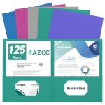 Two Pocket Folders Razcc 125 Pack 2 Pocket Folders Fit Letter Size Paper Paper Folders With Pockets For School Office Business H