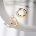Large Gilt Hoop Earring