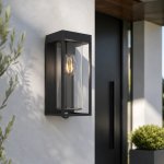 Flair Solar Pir Outdoor Wall Light Matt Black