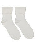 Girls White Cotton School Anklets Socks - Shoe 12 1 2 - 3 1 2 White
