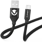 Volkano Weave Series Braided USB A To Type-c Cable 1.2M 60W - Black VK-20110-BK