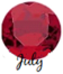 Bcr - Birthstones For Floating Lockets Genuine Cubic Zirconia 5MM Wide - July