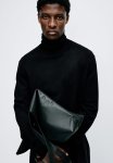 Slim Fit Fine-knit Polo-neck Jumper - Black