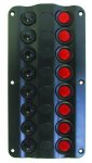 Marine Grade Switch Panel With Circuit Breakers - 8 LED Switches