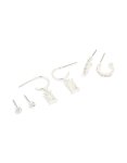 Silver Diamante Huggie & Stud Earrings 3-PACK
