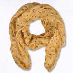 Alphabet Print Scarf - Camel Free