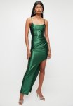 Sissy Boy Truth Be Told: Maxi Dress With A Corsetted Bodice And Pleated Skirt - Bottle Green