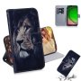 Lion Pattern Coloured Drawing Horizontal Flip Leather Case For Motorola Moto G7 Play With Holder & Card Slots & Wallet