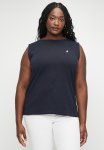 Polo Plus Wmn Ashton Sl Boat Neck Top - Navy