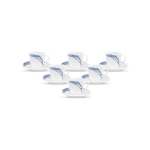 6 Piece Quadra Belladonna Cup & Saucer Set White