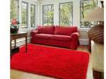 Smte Red Shaggy Fluffy Rug 200X150CM With Keychain