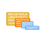 Helix 5-30MM Lettering Stencil Set 4PC