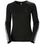 Women's Lifa Active Stripe Crew Base Layer - 990 Black S