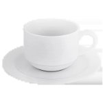 Arctic White Stackable Cup And Saucer 220ML