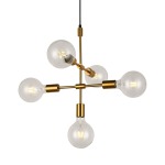 STELLAR Chandelier 5 Light Brass
