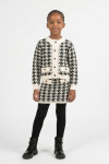 Cardigan - 9 - 10 Years Black And White