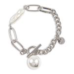 Silver & Pearl Chunky Bracelet