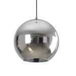 Sasha Glass Pendant Light Chrome Small Large - Large