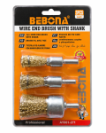 Wire Brush Set With Shank 3 Piece