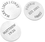 FLPD11 - Personalized Stainless Steel Disc For Floating Locket Necklace