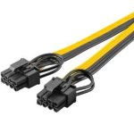 8-PIN Female To Dual 6+2 Male For Pcie Power Supply Cable