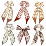 Womena Multi-colour Silk Scarf - 6 Piece