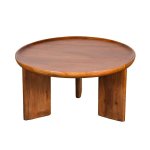 Tripodos Round Walnut Coffee Table
