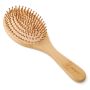 - Bamboo Bristle Oval Hairbrush For Firm Detangling & Scalp Massage