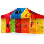 Coated Steel Sublimated Gazebo 4.5M X 3M – 1 Long Full-wall Skin – 1 Short Full Wall Skin
