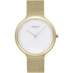 Satin Lille Gold White 36MM Watch - V269LXGWMG