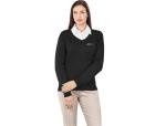 Ladies Long Sleeve Peru V-neck Jersey - 4XL Navy