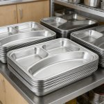 304 Stainless Steel 3 Compartment Lunch Box