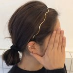 Elegant Wavy Hairband Zinc Alloy Simple Chic Style Solid Color Daily Fashion Accessory For Women