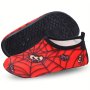 Cartoon Spider Pattern Barefoot Slip On Water Shoes Lightweight Non Slip Quick Drying Wading Shoes For Boys Swimming Diving Walking Yoga Beach