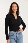 Jenna Long Sleeve Mock Neck Zipp-up Bodysuit