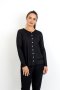Anna- Button Through Cardi Black - Size 3 / Large
